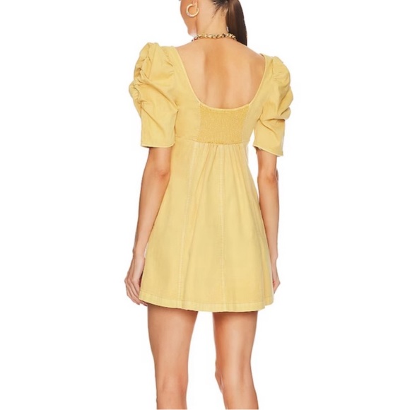 ❤️ FREE PEOPLE Cheyenne puff sleeve Mini dress ❤️ - Picture 2 of 5